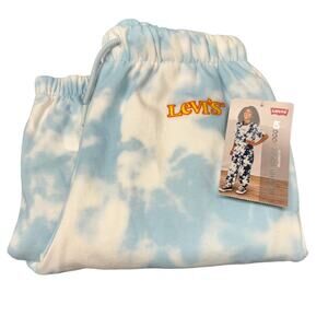 Levi's Sweatpants Girls XL Blue White Cloud Benchwarmer Jogger + Pockets NEW